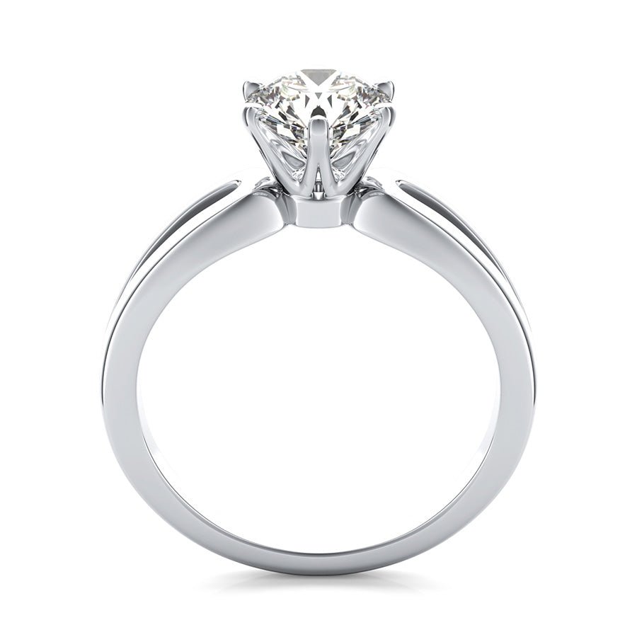 Victoria Royal Solitaire Infinity Split Shank Engagement Ring - Jewelry Exchange Center