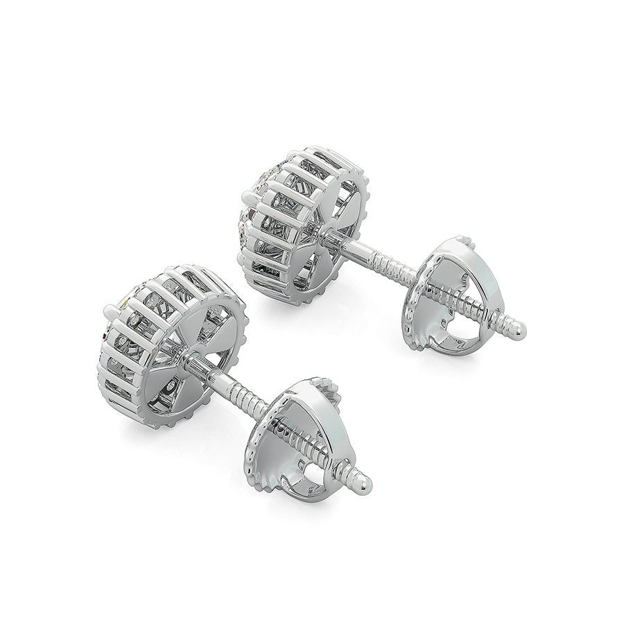 Wire Basket Halo Earrings - Jewelry Exchange Center